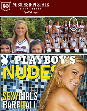 Mississippi State Cheerleader Poses for Playboy