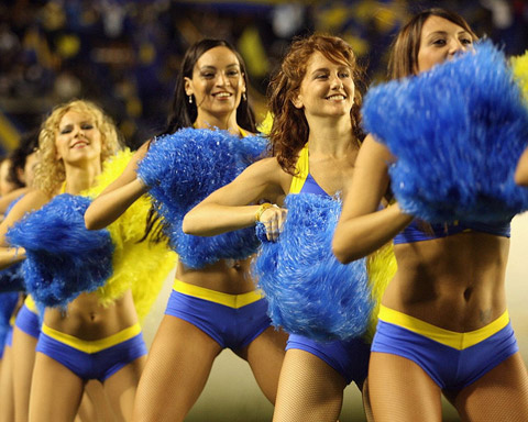 Argentine Cheerleaders in Tight Pants