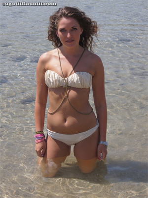 Olivia Posing in a White Bikini for UGotItFlauntIt