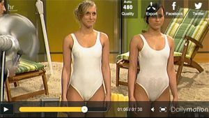 Girls in Wet White Swimsuits Reveal More Than They Planned