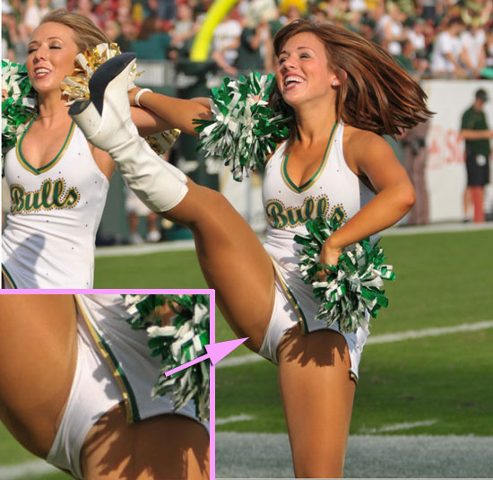 Cheerleader Upskirt Closeup (White Panties)