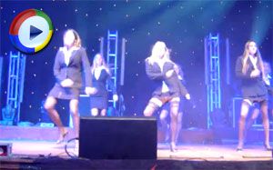 A Group of Girls Perform a Strip Tease at University