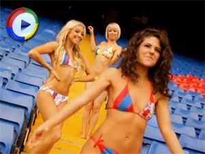 The Crystal Palace Cheerleaders Dance in Bikinis