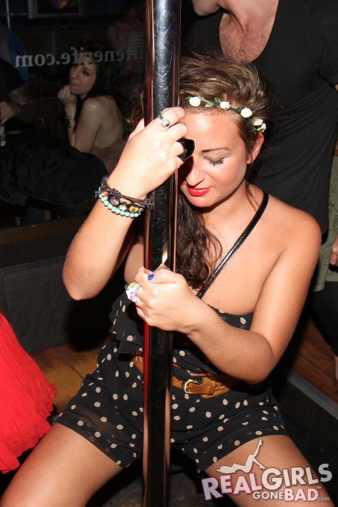 UK Girls Grind a Pole