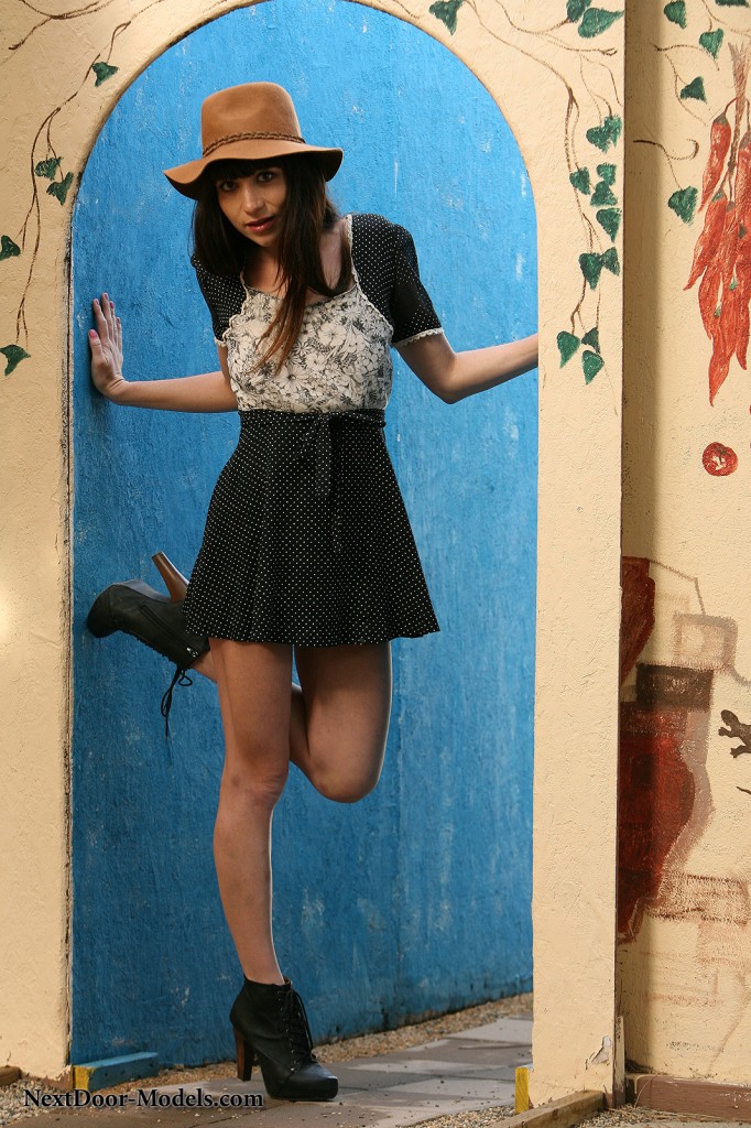 Nextdoor Models Girl Rose is Looking So Cute in a Short Skirt