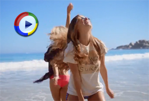 A sexy music video with girls dancing in bikinis