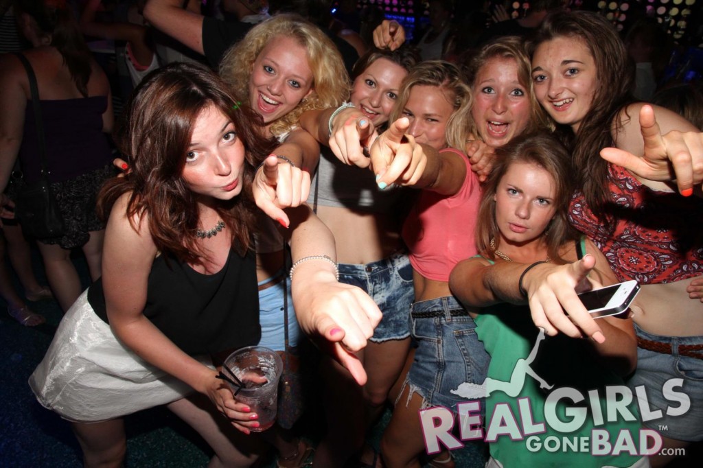 This group of party girls are already rather drunk and it's still early in the night