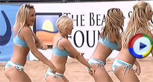 Sexy Videos of Beach Cheerleaders in Bikinis