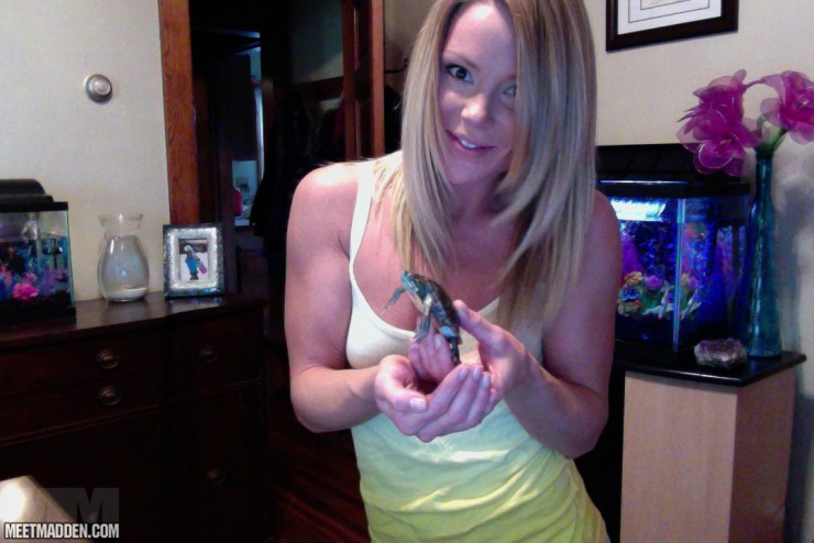 Meet Madden with her pet turtle