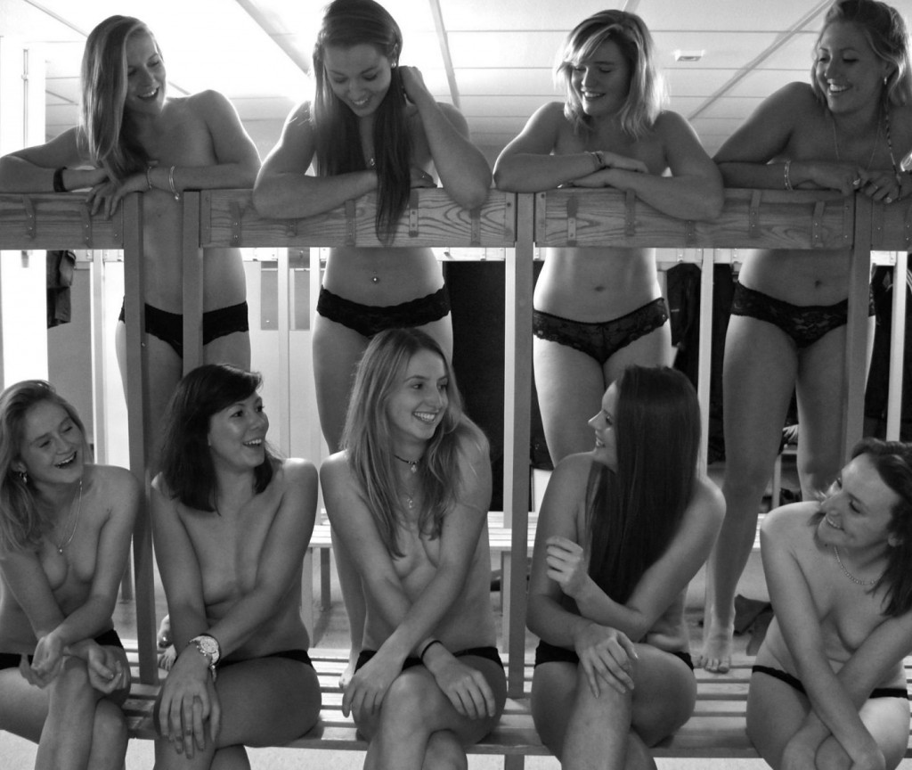Girls sports team get topless and then naked to raise money for charity