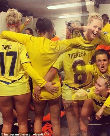 Brondby Ladies Flash Their Backsides to Celebrate a Win
