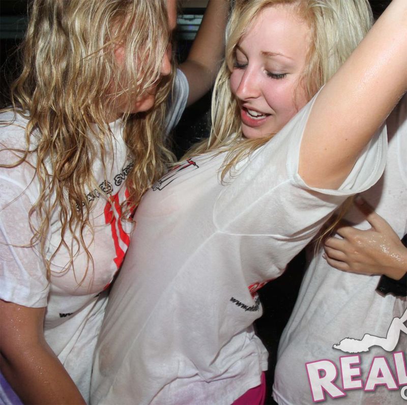 Real Girls in a Wet T-shirt Contest