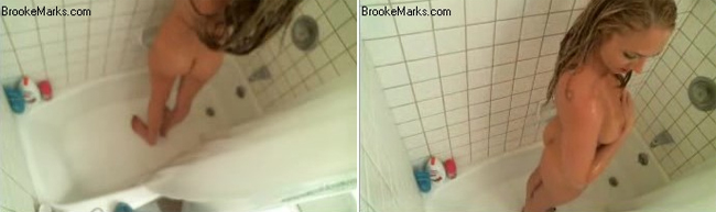 Brooke Marks Nude in the Shower on Webcam