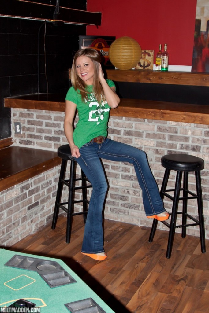 Meet Madden in her Blackhawks Shirt