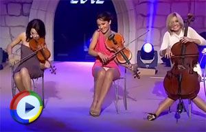 Violinists Upskirted on Stage - Video