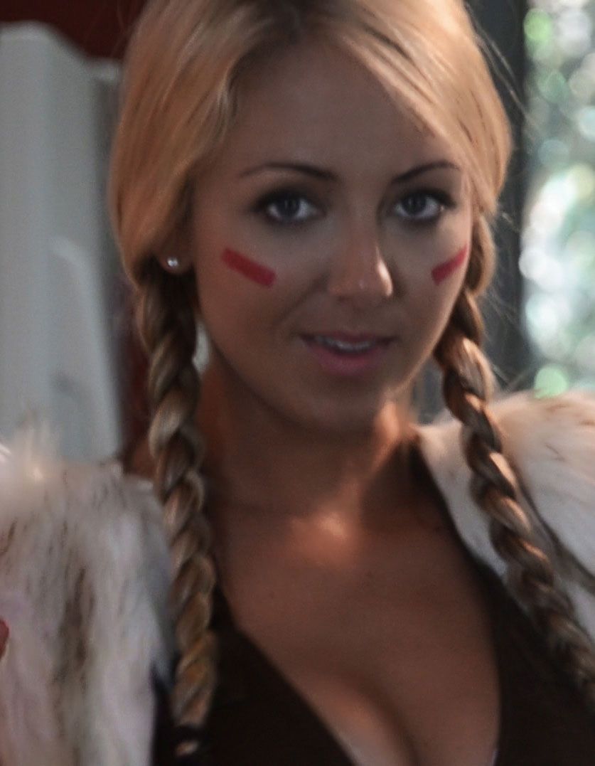 Brooke Marks dressed as a red Indian