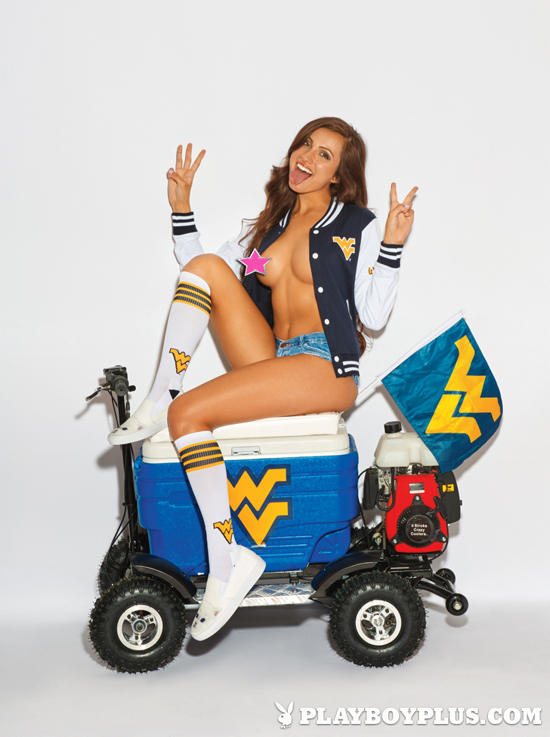 Playboy Coed gets Topless - Girls of Big 12