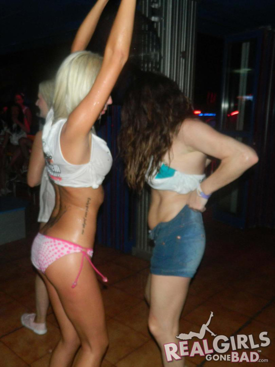 Real Girls Showing Off in a Bar