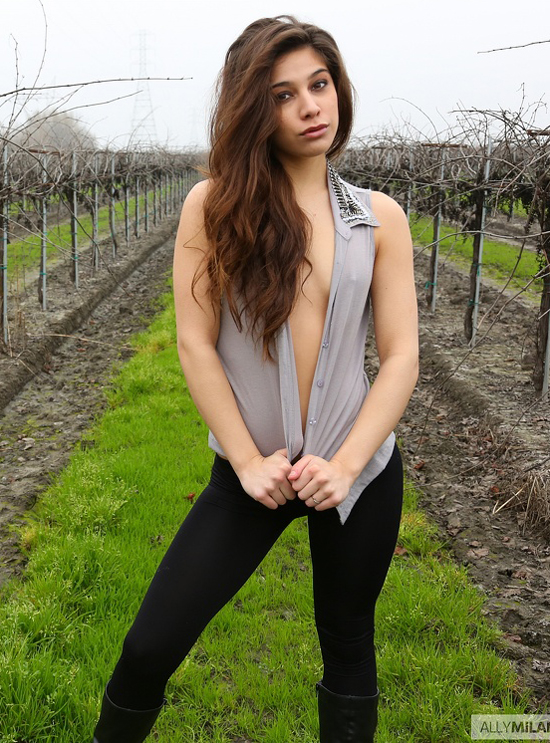 Ally teases in her open top