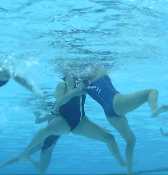 Water polo swimsuit oops