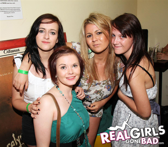 Girls prepare for tonight wet t-shirt competition in O'Neill's Bar, Tenerife