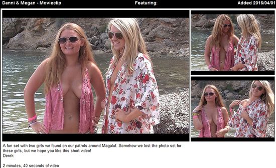 Danni and Megan agree to pose on the beach for UGotItFlauntIt