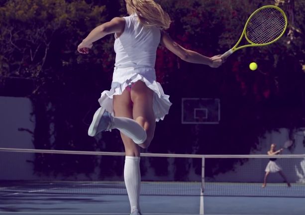 Sexy tennis upskirt