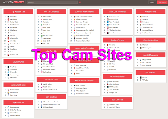 Top List of Cam Sites