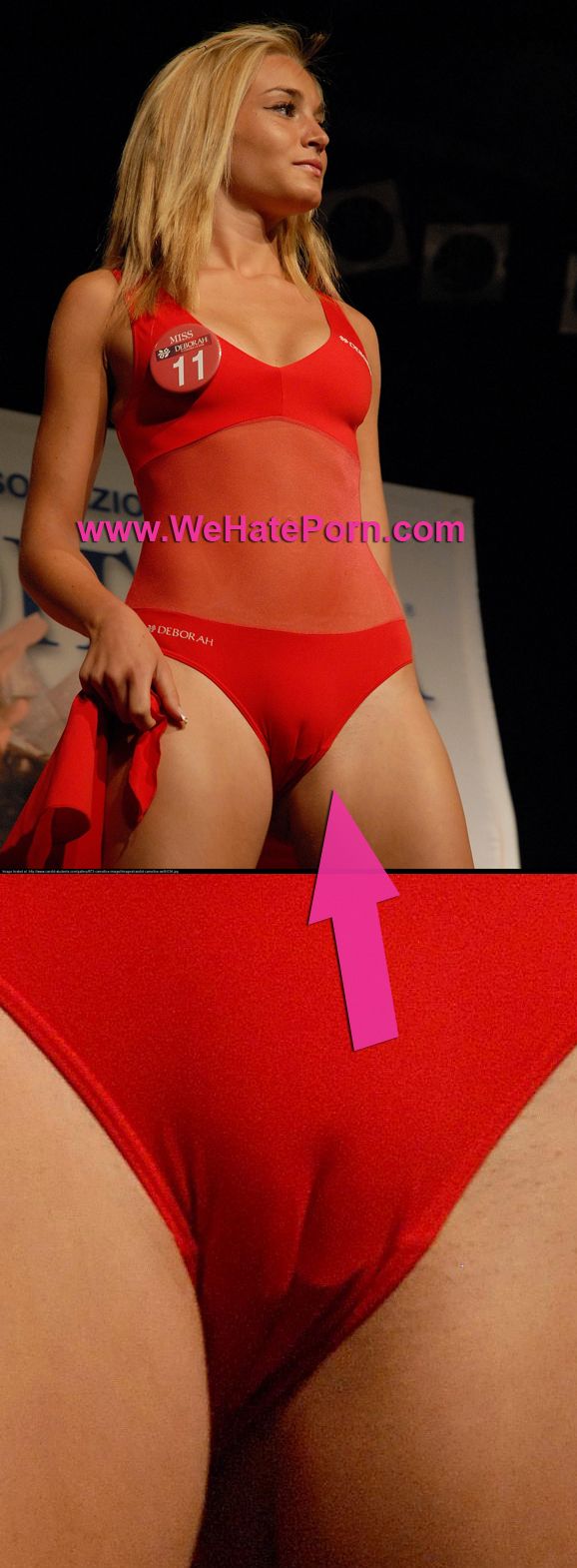 Amazing Swimsuit Cameltoe Oops in a Beauty Contest