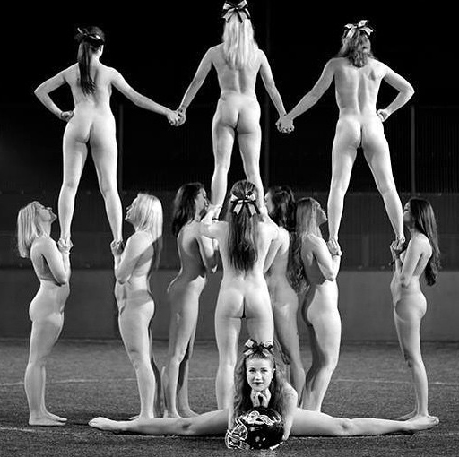 Cheerleaders strip naked for a charity calendar