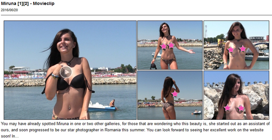 Miruna smiles and she shows off some skin for the UGotItFlauntIt cameras