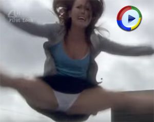 Rebecca Atkinson Trampoline Upskirt