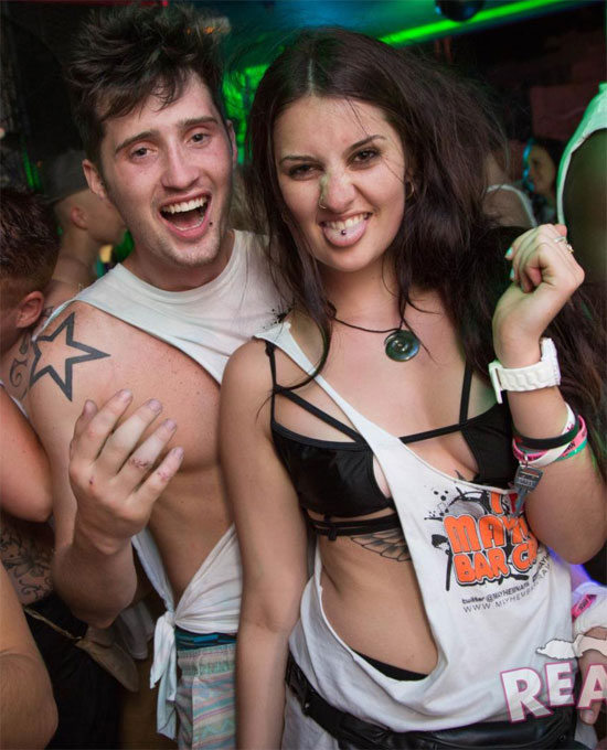 Wild UK girl on a night out