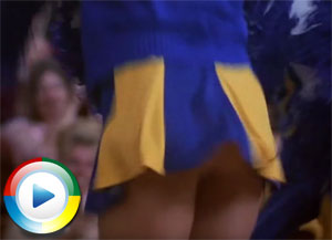 Cheerleader forgets her panties - The Hollywood Knights