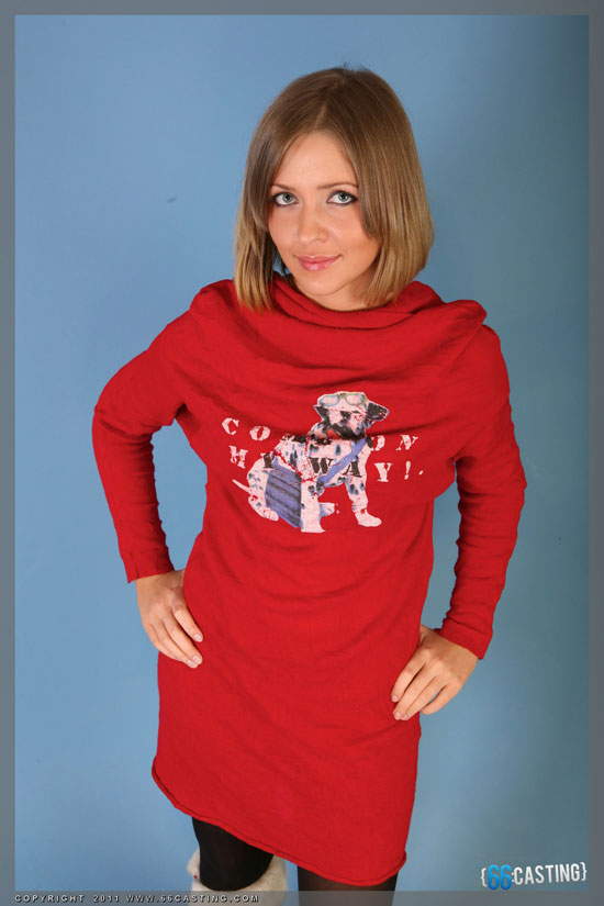 Cute girl posing for a casting call