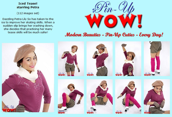 Petra gets cold as ice on PinupWOW