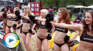 Sexy bikini cheerleaders