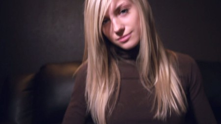 A beautiful blonde girl posing