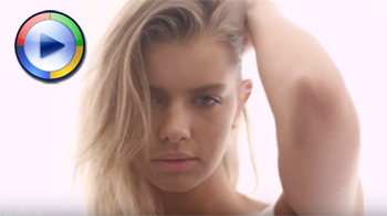Hot blonde in a music video