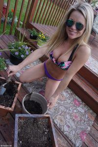 Meet Madden Smiling outdoors in her bra and panties