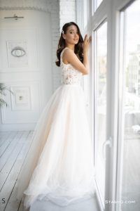 MedinaQ in her wedding dress