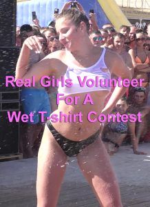 Real girl wet t-shirt contest