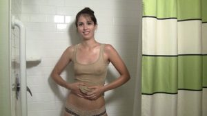 Taking a shower in clothes