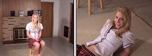 Blonde university coed poses for NorthwestBeauties